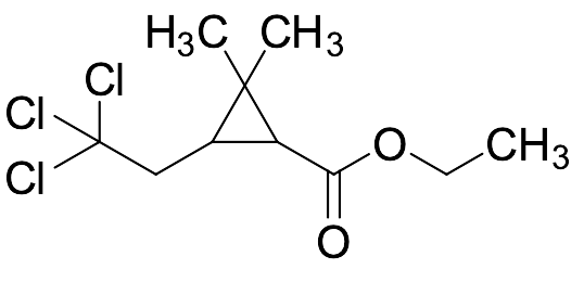 Ethyl 2,2-dimethyl-3-(2,2,2-trichloroethyl)cyclopropane-1-carboxylate-"cis major"