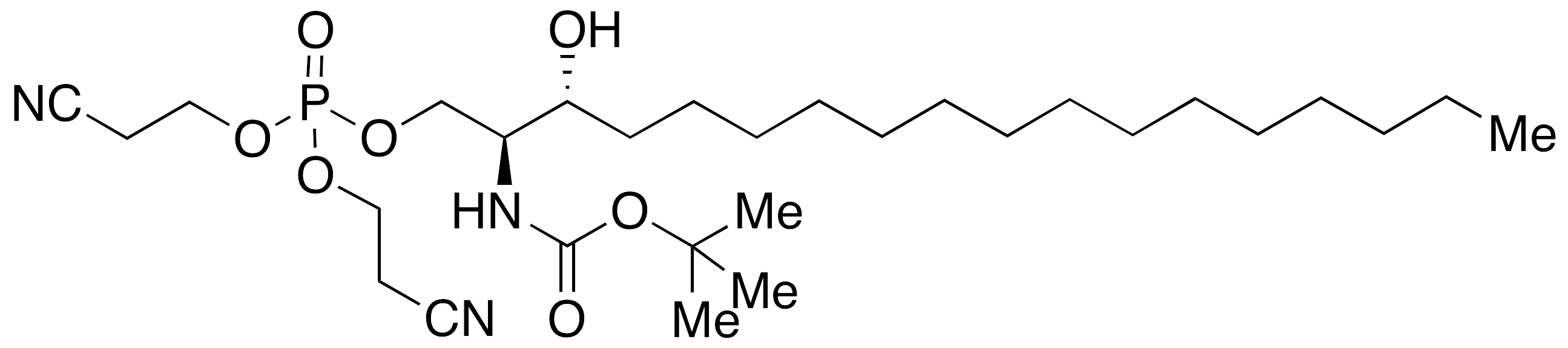 N-tert-Butyloxycarbonyl-D-erythro-dihydro-D-sphingosine-1-phosphate Dicyanoethyl Ester
