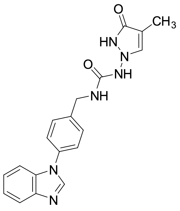 1-(4-(1H-Benzo[d]imidazol-1-yl)benzyl)-3-(4-methyl-3-oxo-2,3-dihydro-1H-pyrazol-1-yl)urea