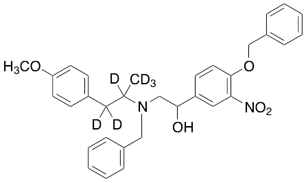 rac-N-Benzyl-N-[2-hydroxyl-2-(4-benzyloxy-3-nitrophenyl)-ethyl]-3-(4-methoxyphenyl)-2-propylamine-d6