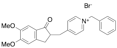 1-Benzyl-4-(5,6-dimethoxy-1-oxoindan-2-yl)methylpyridinium Bromide