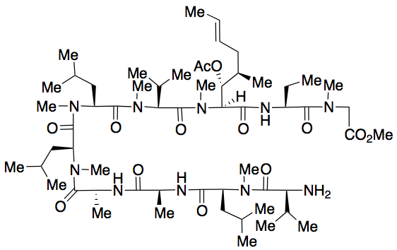 Des(N-Methyl-leucyl) Cyclosporin A seco(MeGly-MeLeu) Methyl Ester