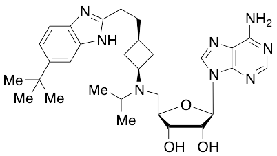 9-[5-Deoxy-5-[[cis-3-[2-[6-(1,1-dimethylethyl)-1H-benzimidazol-2-yl]ethyl]cyclobutyl](1-methylethyl)amino]-beta-D-ribofuranosyl]-9H-purin-6-amine