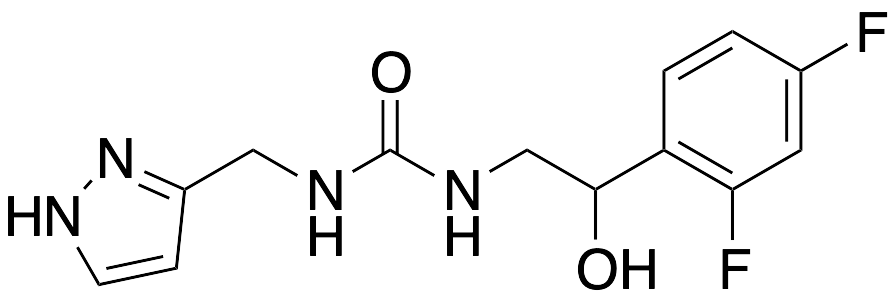 1-((1H-Pyrazol-3-yl)methyl)-3-(2-(2,4-difluorophenyl)-2-hydroxyethyl)urea
