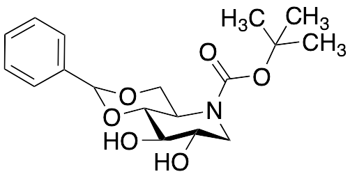 4,6-O-Benzylidene-N-(tert-butoxycarbonyl)-1,5-imino-D-glucitol