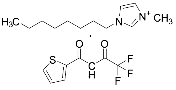 1H-​Imidazolium, 1-​methyl-​3-​octyl-​, salt with 4,​4,​4-​trifluoro-​1-​(2-​thienyl)​-​1,​3-​butanedione (1:1)