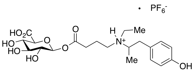 O-Desmethyl Mebeverine Acid Acyl-Beta-D-Glucuronide Hexafluorophosphate (Mixture of Diastereomers)