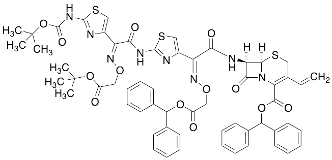 N(amino),O(oxime)-di-tert-butoxycarbonyl-7-[[(2Z)-2-(2-Amino-4-thiazolyl)-2-[(carboxymethoxy)imino]acetyl]amino]-cefixime Dibenzhydryl Ester