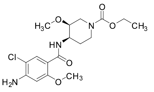 rel-Ethyl (3R,4S)-4-[(4-amino-5-chloro-2-methoxybenzoyl)amino]-3-methoxy-1-piperidinecarboxylate