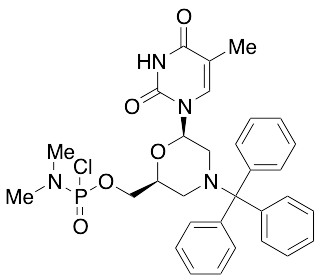 N,N-Dimethylphosphoramidochloridic Acid [(2S,6R)-6-(3,4-Dihydro-5-methyl-2,4-dioxo-1(2H)-pyrimidinyl)-4-(triphenylmethyl)-2-morpholinyl]methyl Ester
