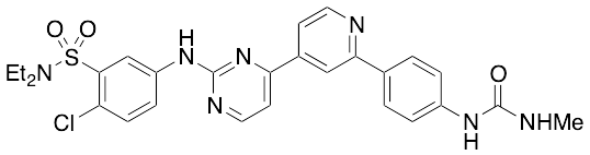 2-Chloro-N,N-diethyl-5-[[4-[2-[4-[[(methylamino)carbonyl]amino]phenyl]-4-pyridinyl]-2-pyrimidinyl]amino]benzenesulfonamide