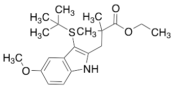 Ethyl 3-(3-(tert-butylthio)-5-methoxy-1H-indol-2-yl)-2,2-dimethylpropanoate