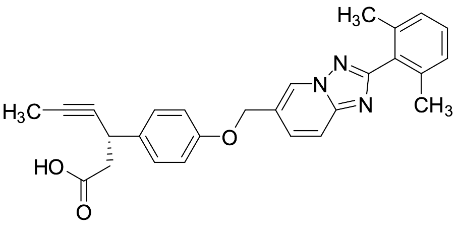(betaS)-4-[[2-(2,6-Dimethylphenyl)[1,2,4]triazolo[1,5-a]pyridin-6-yl]methoxy]-beta-1-propyn-1-ylbenzenepropanoic Acid