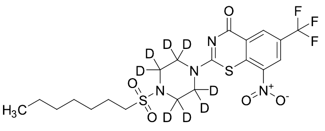 2-(4-(Heptylsulfonyl)piperazin-1-yl-2,2,3,3,5,5,6,6-d8)-8-nitro-6-(trifluoromethyl)-4H-benzo[e][1,3]thiazin-4-one