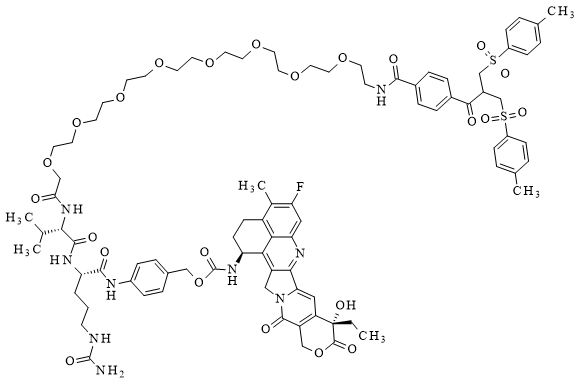 bis-Sulfone-PEG8-val-cit-PAB-exatecan