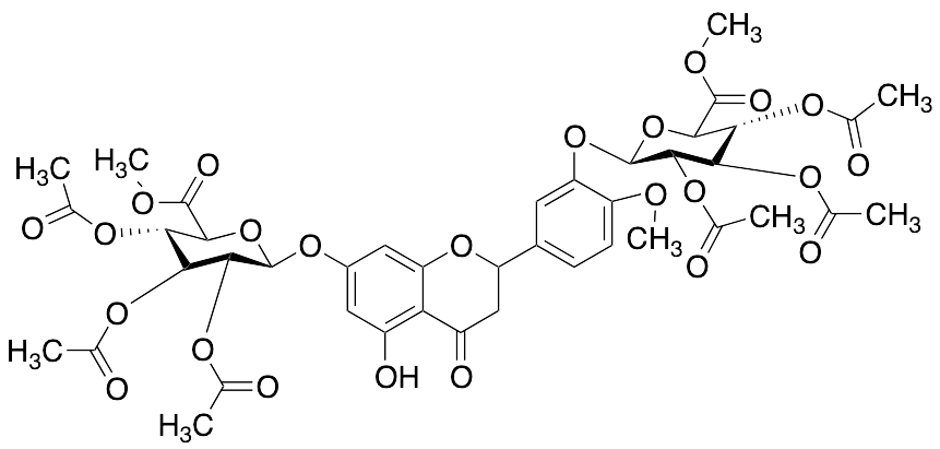 7,3'-bis(O-(2,3,4-Tri-O-acetyl-(Methyl b-D-Glucopyranosiduronate) rac-Hesperetin